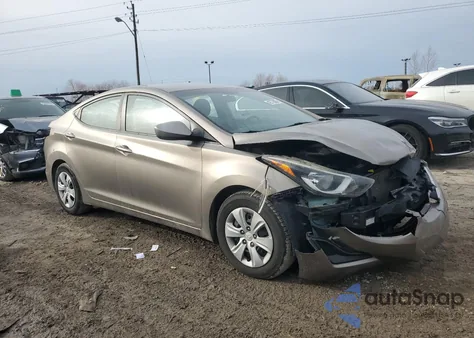 2016 Hyundai Elantra Se from USA, damaged, VIN 5NPDH4AE6GH786525